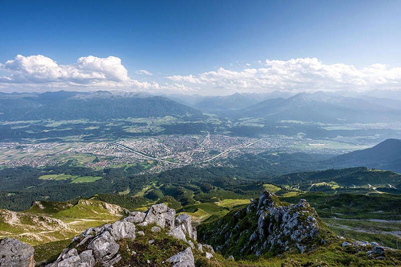 Nordkette mit Blick auf Innsbruck